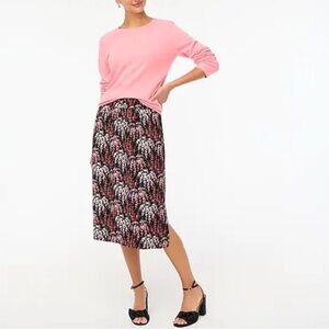 J. Crew Pull-On Floral Midi Pencil Skirt 2022 Size M